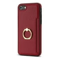 thumbnail image 5 of Nalacover for iPhone 7 / 8/ SE 2020/ SE 2022 Wallet with Card Holder Slot, 360°Rotation Ring Holder Kickstand Cover for Men Women Protective Premium PU Leather Shockproof Cover, Red, 5 of 9