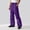 Purple*, variant on OSOLU Men's Pants Straight Wide Leg Solid Color with Povket Drawstring Daily Wear Classic Stylish Trousers