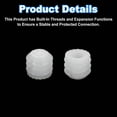 thumbnail image 3 of Uxcell 100Pack 0.32"x0.3" Hinge Dowels, Plastic Dowel Insert with Threaded for Cabinet Door Hinges Furniture Connections, White, 3 of 6
