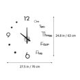 thumbnail image 2 of Office Wall Clock Living Room Wall Clocks Frameless Wall Clock Mirrored Clock Silent Wall Clock, 2 of 2