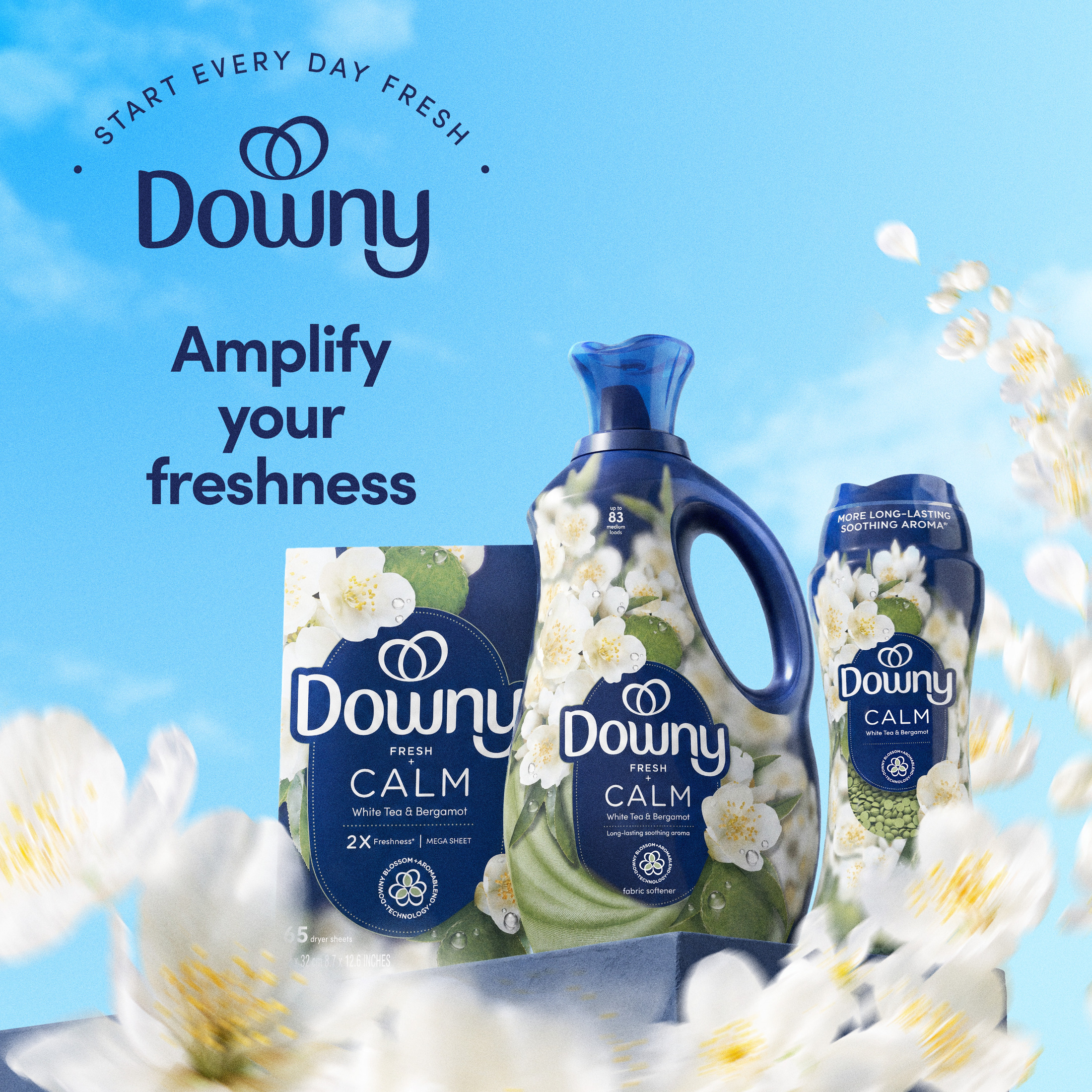 Downy Calm Liquid Fabric Softener, White Tea & Bergamot, 56 oz photo 8