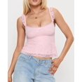 thumbnail image 2 of LMLYSoH Women's Summer Slim Fit Cami Tops Sleeveless Open Back Low Cut Lace Floral Tanks, 2 of 3