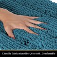 thumbnail image 6 of PrimeBeau Microfiber Absorbent Non-Slip Bathroom Rugs Set, 2 Pieces, Turquoise Blue, 20" x 32"/17" x 24", 6 of 7