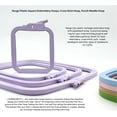 thumbnail image 6 of NURGE Lilac No:4 Square Embroidery Hoop – ABS Plastic Embroidery Frame for Cross Stitch Hoops, Sewing Projects, Needlework, Embroidery Projects, DIY Crafts, Fabric Holder (Large), 6 of 9