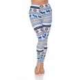 thumbnail image 1 of Leggings Imprimés pour Femmes , Bleu & Blanc - Taille Unique, 1 of 1