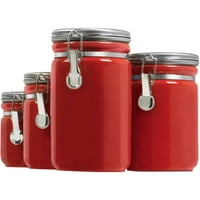 Red Kitchen Canisters Walmart Com