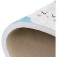 thumbnail image 6 of Coolnut Lightweight Soft Area Rugs 63 x 48 in, Smiling Cloud On Blue Floor Mat for Kids Playing Room Hardwood Floor Living Room Nursery Rugs, 5'3" x 4', 6 of 6