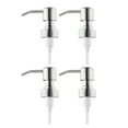 thumbnail image 1 of MasteelfCA 4 Pcs Couvercles de Distributeur de Savon en Acier Inoxydable Antirouille Distributeur d'Émulsion de Lotion Remplacement Pompe à Pression Argent, 1 of 9