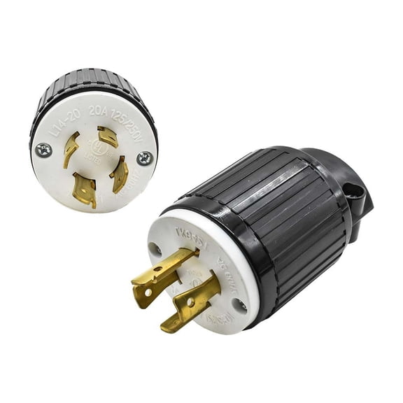Superior Electric YGA028 Twist Lock Electrical Plug 20A 125/250V NEMA L14-20P