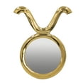 thumbnail image 2 of 12.5" x 16" Modern Gold Round Mirror with Aluminum Frame, Wall Decor for Entryway Living Room Hallway, 2 of 7