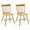 Natural, variant on Gymax Dining Chairs Set of 2 Farmhouse Kitchen Chair w/ Rubber Wood Frame Wide Seat Natural