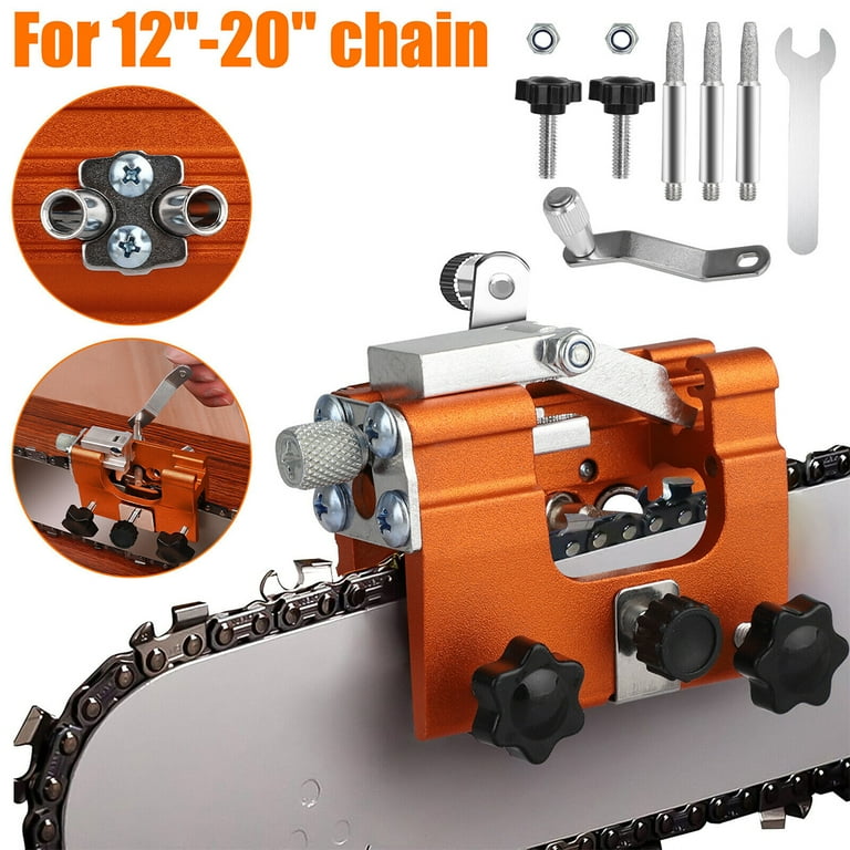 Durable Chainsaw Sharpener Jig Manual Chainsaw Chain Sharpening For Most Chain Saw Electric Saw With 3pcs Sharpening Head