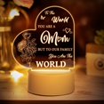 thumbnail image 2 of Mothers' Day Gifts for Mom from Daughter Engraved Night Light with Moved Words, Acrylic Gifts for Thanksgiving, Birthday, XmasBlack base 16colorRC Gao Jinjia LED, 2 of 2