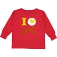 thumbnail image 3 of Inktastic I Love Bacon and Eggs Boys or Girls Long Sleeve Toddler T-Shirt, 3 of 5