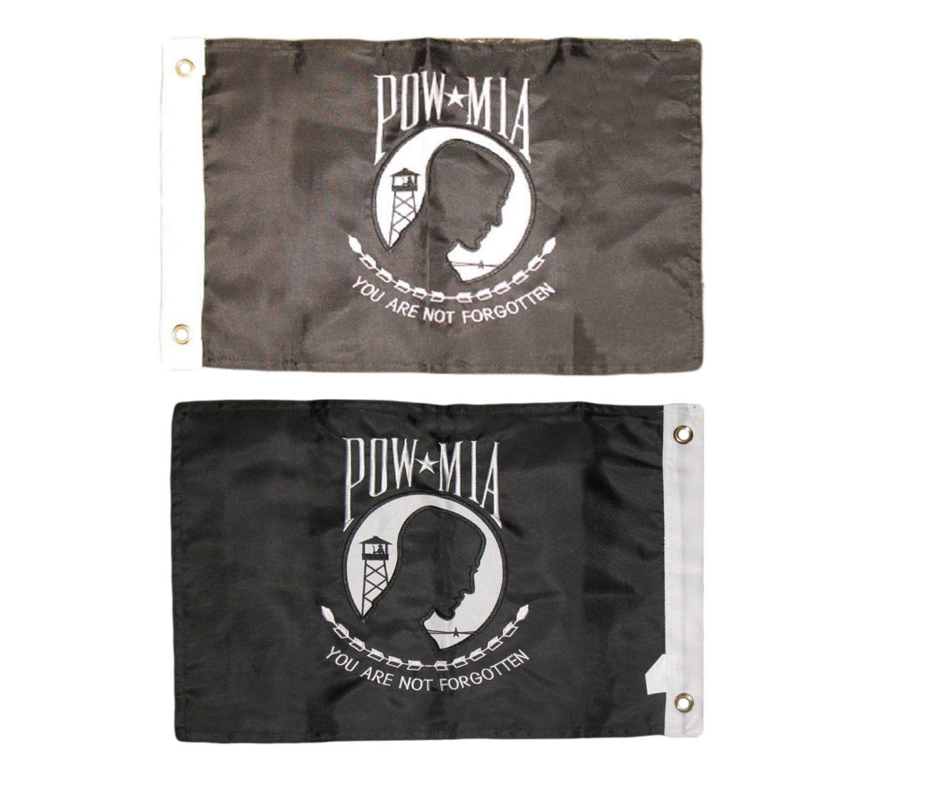 Details about   12x18 Embroidered sewn 2ply Nylon POW MIA  POWMIA 210D flag 12"x18"