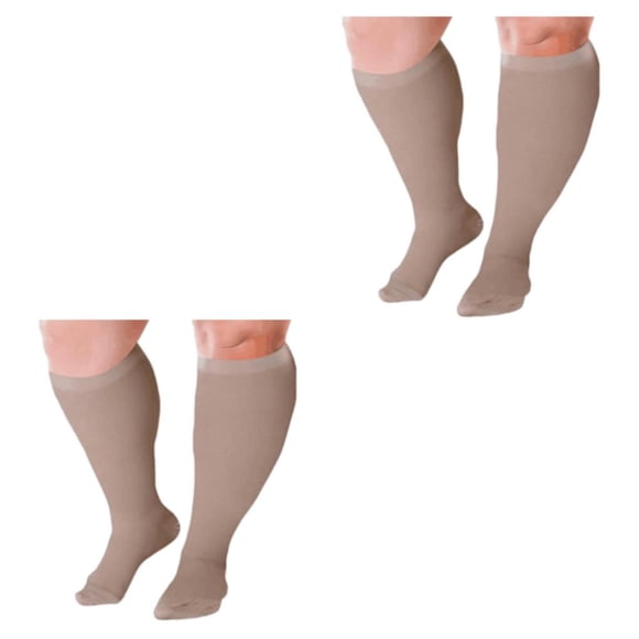 Minnieouse Calcetines de compresión Pantorrilla ancha Cuidado de la salud Exquisito Multicolor Profesional Práctico Color de piel/Cubierta del Color de piel/Cubierta del dedo del pie 4XL 2Conjunto