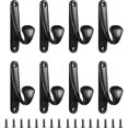 thumbnail image 1 of 8 Pcs Black Wall Hooks, Matte Black Coat Hooks, Heavy Duty Clothes Hooks, Aluminum Alloy Clothes Hooks for Backpack Hat, 1 of 5