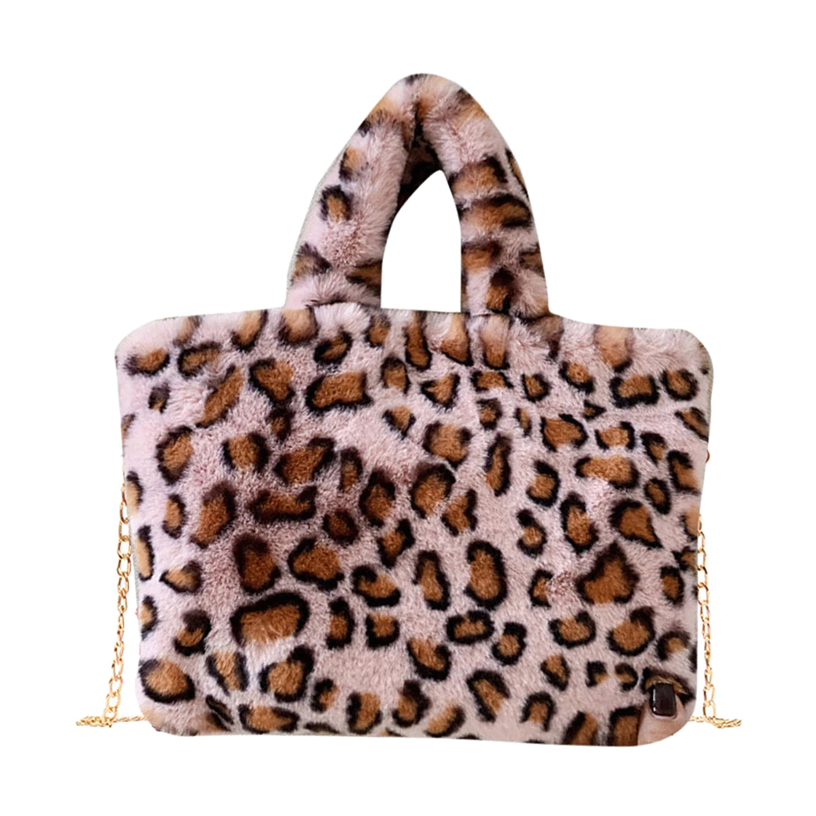 Zebra Cow Leopard Totes Women Plush Shoulder Crossbody Bag Handbag Clutch Purse