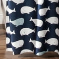 thumbnail image 3 of Lush Decor Whale Kids Animal Print Polyester Shower Curtain, 72x72, Pink/Aqua, Single, 3 of 5