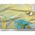 thumbnail image 3 of Soimoi Rayon Fabric Peacock Feather Printed Fabric 1 Yard 42 Inch Wide, 3 of 3