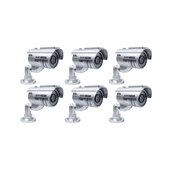 Scorpion Security Products 6- Pack Solar Powered Dummy Security Cameras