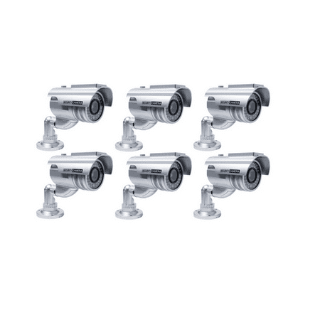 Scorpion Security Products 6- Pack Solar Powered Dummy Security Cameras