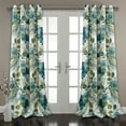 thumbnail image 2 of Lush Decor Floral Paisley Room Darkening 63" x 52" Paisley Blue Metal Grommets Pair Window Panel, 2 of 6