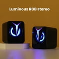 thumbnail image 4 of Washranp 1 Pair USB Speaker Sound Box,Lightweight Portable Mini Loudspeaker with RGB Light Surround Sound Speaker for Laptop Desktop Tablet, 4 of 7