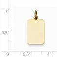 thumbnail image 2 of FJC Finejewelers 14k Yellow Gold Plain .013 Gauge Rectangular Engravable Disc Charm 10x 20mm, 2 of 2