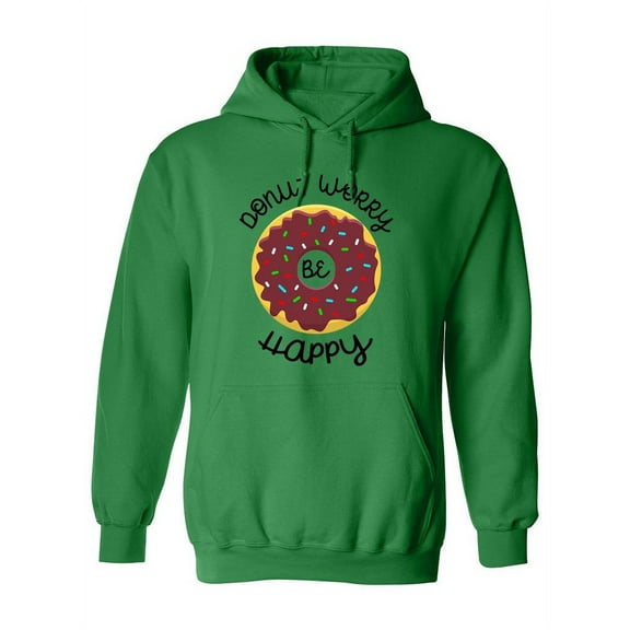 Donut Worry, Be Happy Hoodie Women -SPIdeals Designs, Female 3X-Large