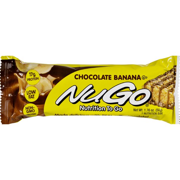 Nugo Nutrition Bar Chocolate Banana Case of 15 1.76 oz Walmart
