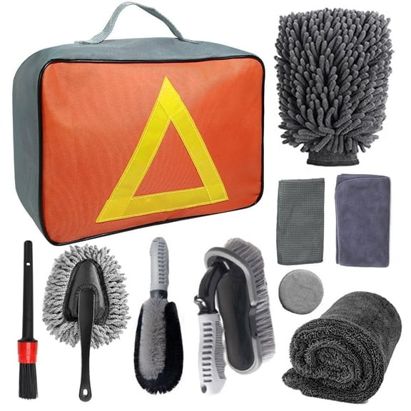 Car Detailing Brush Set 10 pcs ,   Car Accessories, Car Cleaning Tools Kit for Interior, Exterior, Wheels