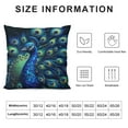 thumbnail image 6 of GOSMITH Vintage Peacock Feather Short Plush Pillowcase Set of 2 for Car Couch Bedroom White, 6 of 6