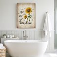 thumbnail image 4 of Canvas Wall Art, Yellow Sunflower Framed Canvas Prints for Living Room Bedroom, Summer Vintage Flower Bee Sunshine Extra Large Gallery Wrapped Wall Decor for Home Office, Gifts, 24"x36" Ship Next Day, 4 of 9