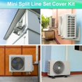 thumbnail image 4 of Cenipar 3" W 18.5Ft Mini Split Line Set Cover Line Set Cover Kit for Air Conditioner Mini Split Air Conditioner Heat Pump Durable, 4 of 8