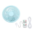 thumbnail image 1 of 4 in 1 Camping Light Fan 3 Levels Adjustment Long Wind Distance Dense Grid Hanging Tent Fan with Remote Control 2 Hook Blue,CampingFanwithLight,CampingLightwithFan, 1 of 5