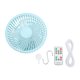 thumbnail image 2 of Cuatro en uno ventilador de lámpara de campamento tres etapas de ajuste de larga distancia de viento rejilla densa suspensión ventilador de tienda de campaña con control remoto 2 gancho azul, 2 of 10