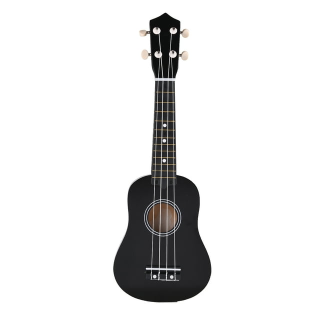 Graflsoa Muslady 21-Inch Wooden Ukulele with Nylon Strings, Compact Travel Guitar in Multiple Colors (Black, Red, Pink, Brown, Yellow, White, Blue, Beige)
