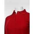 thumbnail image 4 of A2Y Women's Basic Casual Essentials 4-Button Junior-Fit PK Cotton Pique Polo Shirt Red 2XL, 4 of 5