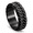 Black, variant on Men's Chain-Link Pattern Spinner Ring, Stainless Steel 8mm Wide Band, US Sizes 6-13, Gift for Him