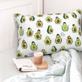 thumbnail image 4 of Kdxio Cotton Pillow Cases 14"x20" Pillowcases,Soft and Breathable Bedroom Pillow Cases-Avocado Friends-No Pillow Core, 4 of 5