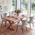 thumbnail image 3 of EOP Modern Upholstered Fabric Dining Chairs Set of 2, Mid-Century Dining Side Chairs with Solid Wood Legs & Wingback, Armless Dining Room Chairs for Dining Kitchen Living Room, Camel, 3 of 11