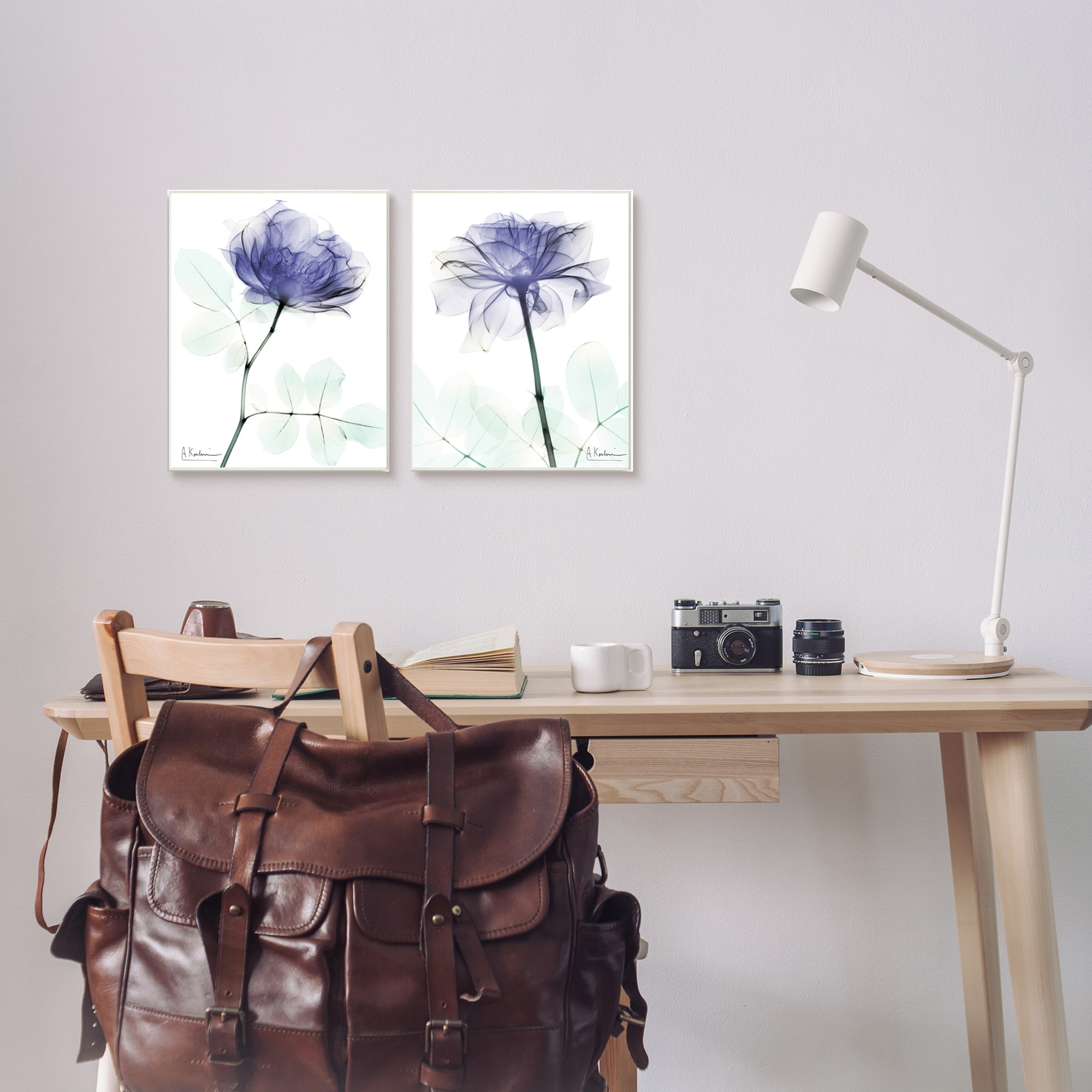 Stupell Industries Modern Purple Rose Unique Photography Design Wood Wall Art, 10 x 15, Design by Albert Koetsier