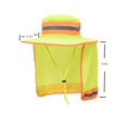thumbnail image 3 of Unisex High Visibility Reflective Work Safety Sun Hat with Neck Flap Wide Brim Boonie UV Protection Bucket Cap, 3 of 6