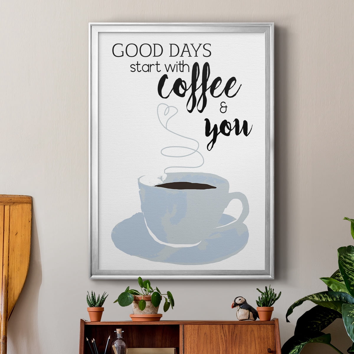 Start With Coffee & You Premium Framed Print - Ready to Hang