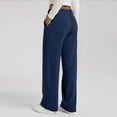 thumbnail image 3 of Sweatpants Women Fashion Trendy Straight Leg Lounge Pants Drawstring High Waisted Sweat Pants with Pockets, 3 of 3