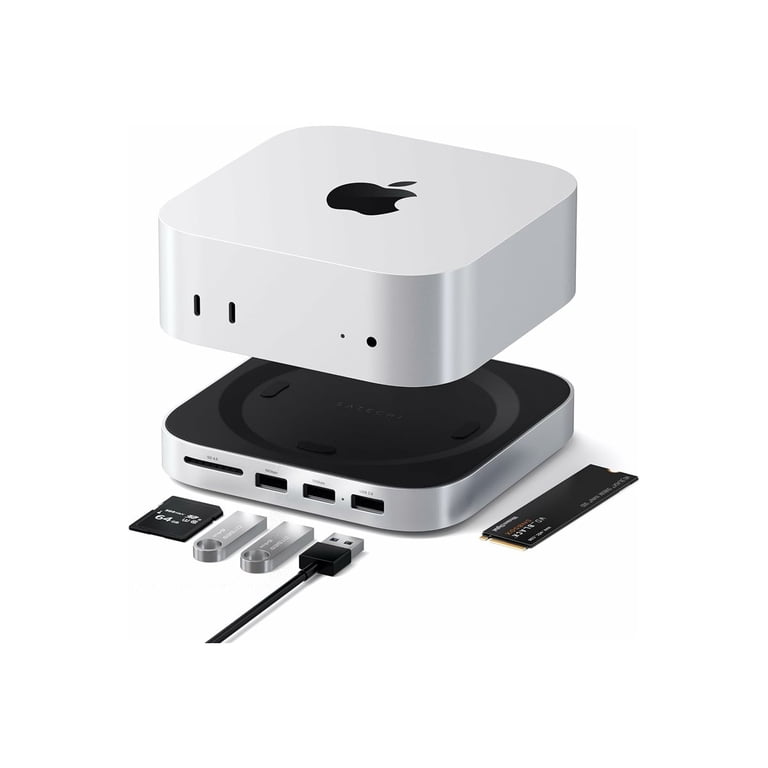 Mac Mini M4 Stand Hub with SSD Enclosure, 3.2 Gen 2 Type C, 1.25
