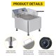 thumbnail image 5 of Freidora Eléctrica – 11.6 Cuartos – Canasta y Tapa – Acero Inoxidable – Patas Ajustables – 110V 1700W – Comercial para Restaurante u Hogar, 5 of 36