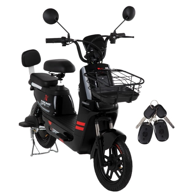 Bicicleta Eléctrica Motobici 350W 0-33 km/h 50km Con Canastilla Xtreme Life negro Xtreme Life DPMOEL010000