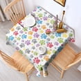 thumbnail image 2 of White Dog Paw Footprint Square Tablecloth,Waterproof Square Table Cover,Wipeable Spillproof Washable Table Cover for Home Kitchen Party Decor 42"X42"(107x107cm), 2 of 6